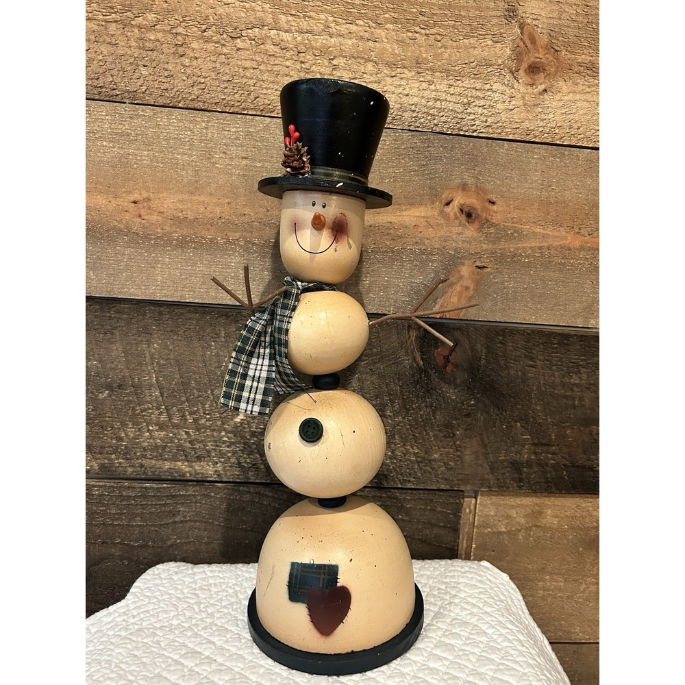 Primitive Wooden‎ Snowman